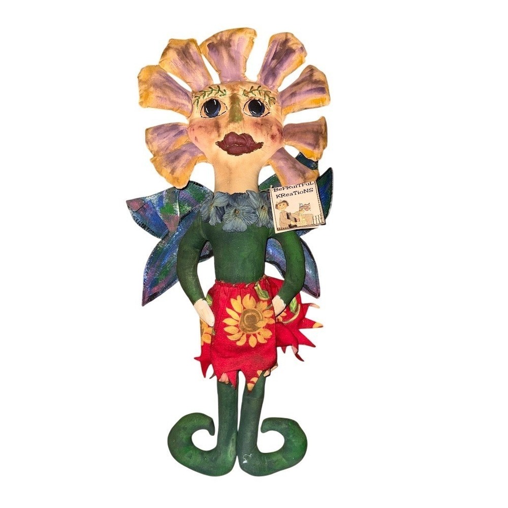 Jo Ellen Lauren BeFruitful Kreations signed Flower Fairy Art Doll Figurine 24"